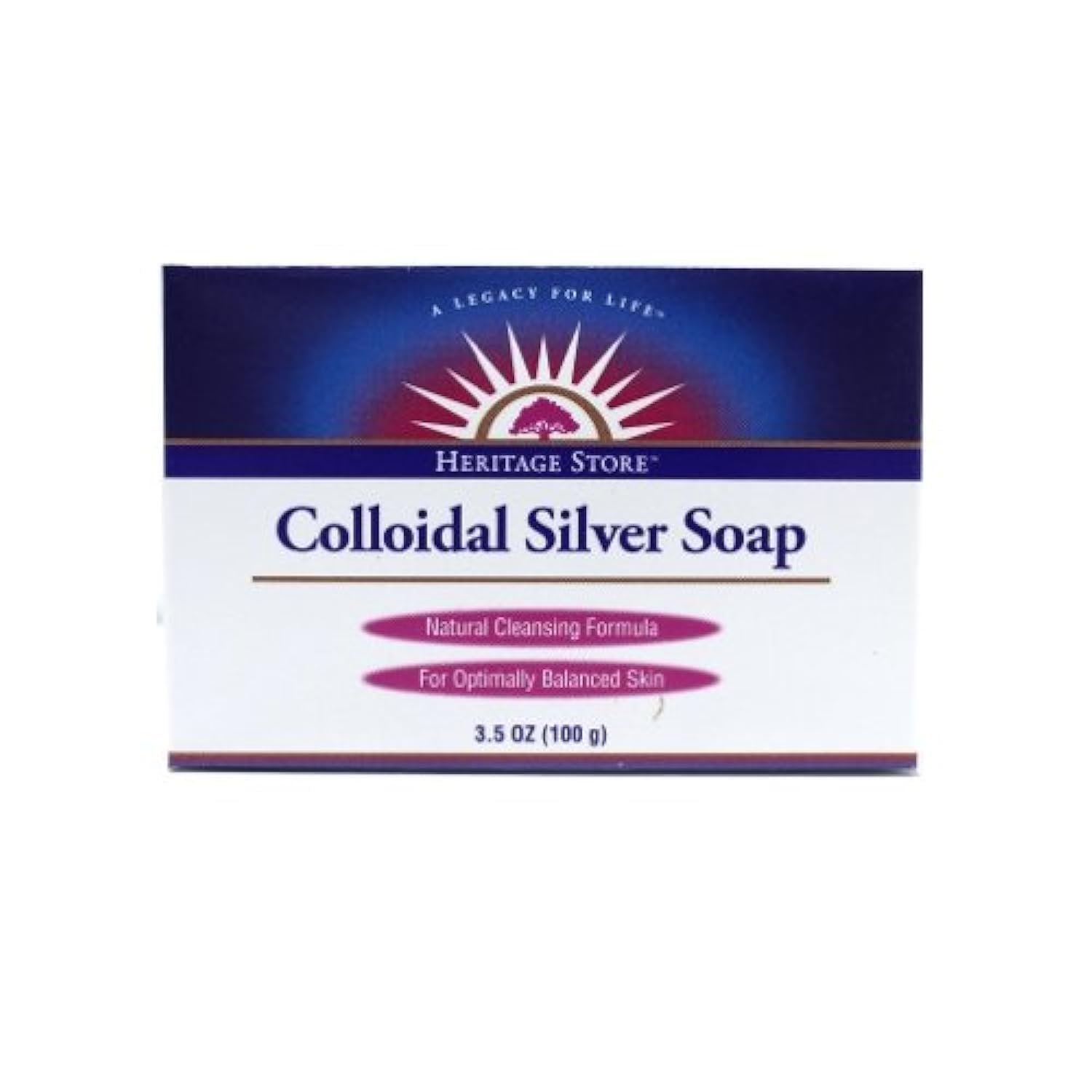 HERITAGE STORE Bath Soap Colloidal Silver 3.5 Ounce